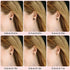 6Pairs 316L Surgical Steel Black Flat Round 3/4/5/6/7/8mm Men Women Stud Earring
